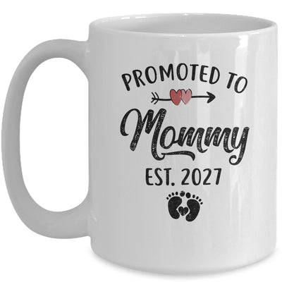 Promoted To Mommy Est 2027 First Time Mothers Day Mug | siriusteestore