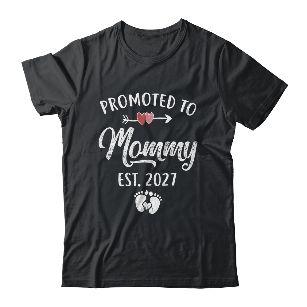 Promoted To Mommy Est 2027 Funny First Time Mothers Day Shirt & Hoodie | siriusteestore