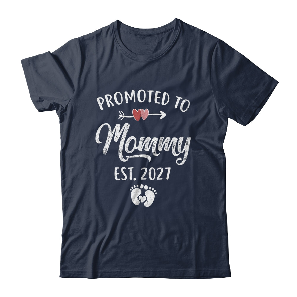 Promoted To Mommy Est 2027 Funny First Time Mothers Day Shirt & Hoodie | siriusteestore