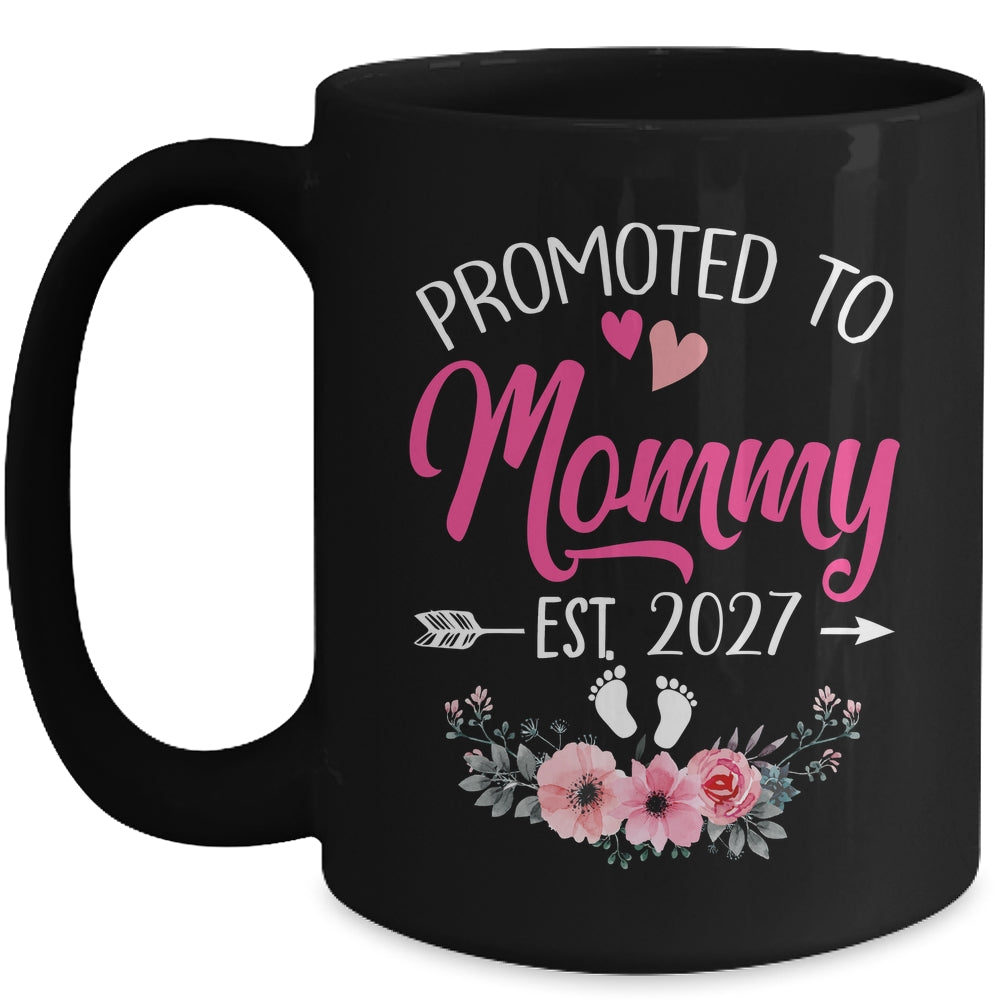 Promoted To Mommy Est 2027 Mothers Day First Time Mug | siriusteestore