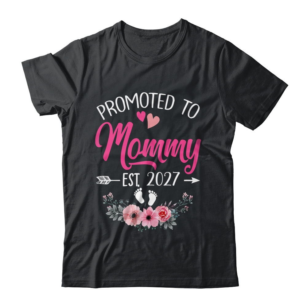 Promoted To Mommy Est 2027 Mothers Day First Time Shirt & Tank Top | siriusteestore