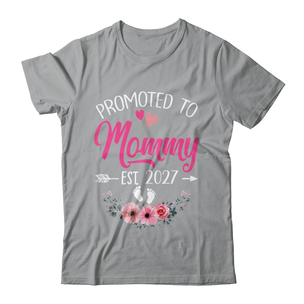 Promoted To Mommy Est 2027 Mothers Day First Time Shirt & Tank Top | siriusteestore