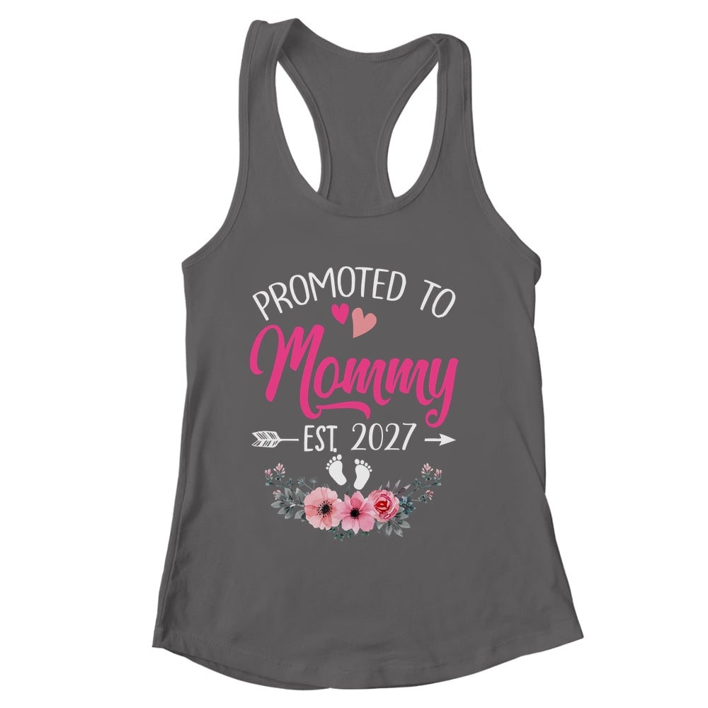 Promoted To Mommy Est 2027 Mothers Day First Time Shirt & Tank Top | siriusteestore