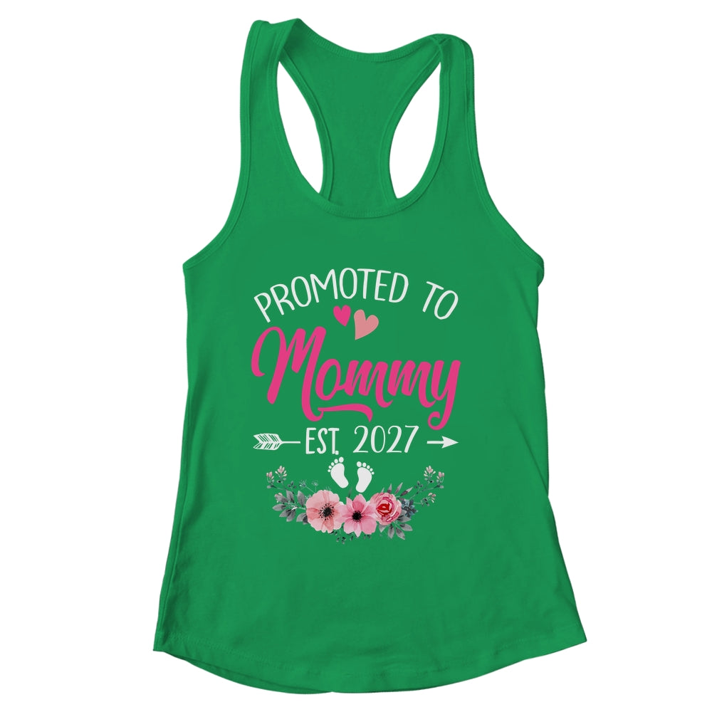 Promoted To Mommy Est 2027 Mothers Day First Time Shirt & Tank Top | siriusteestore