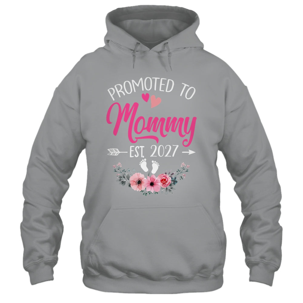 Promoted To Mommy Est 2027 Mothers Day First Time Shirt & Tank Top | siriusteestore