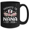 Promoted To Nana 2026 First Time Floral New Nana Mug | siriusteestore