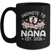 Promoted To Nana 2026 First Time Floral New Nana Mug | siriusteestore