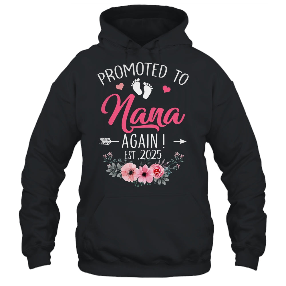 Promoted To Nana Again Est 2025 Mothers Day Shirt & Tank Top | siriusteestore