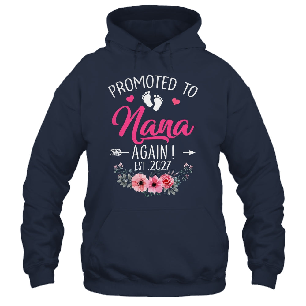Promoted To Nana Again Est 2027 Mothers Day Shirt & Tank Top | siriusteestore