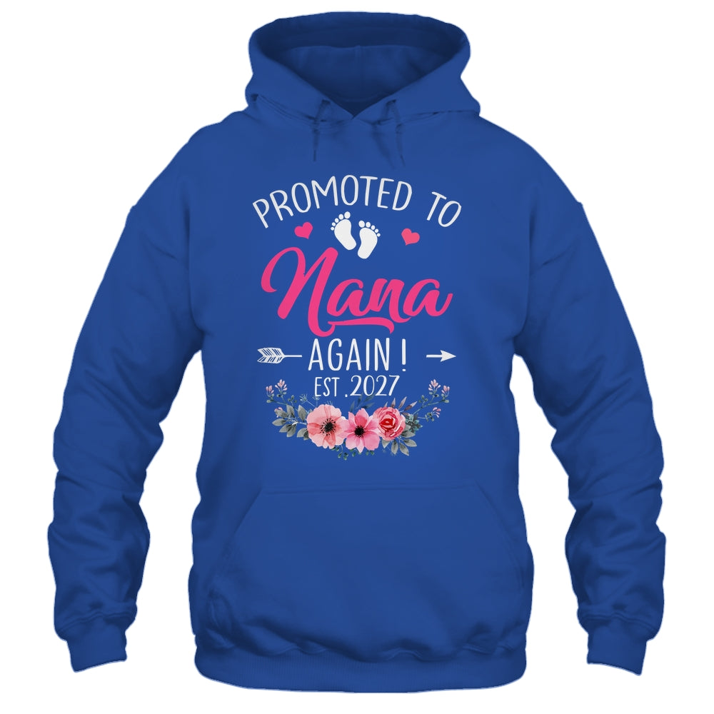 Promoted To Nana Again Est 2027 Mothers Day Shirt & Tank Top | siriusteestore