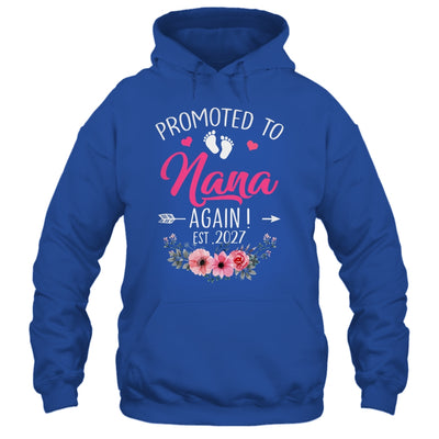 Promoted To Nana Again Est 2027 Mothers Day Shirt & Tank Top | siriusteestore