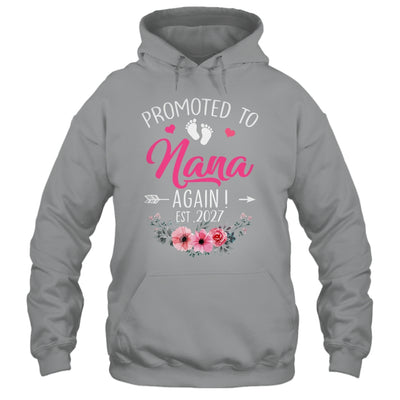 Promoted To Nana Again Est 2027 Mothers Day Shirt & Tank Top | siriusteestore