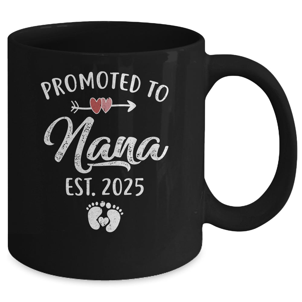 Promoted To Nana Est 2025 Funny First Time Mothers Day Mug | siriusteestore