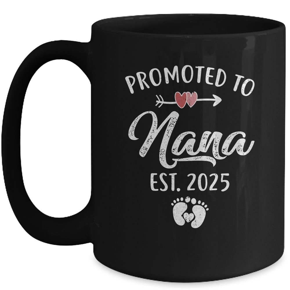 Promoted To Nana Est 2025 Funny First Time Mothers Day Mug | siriusteestore