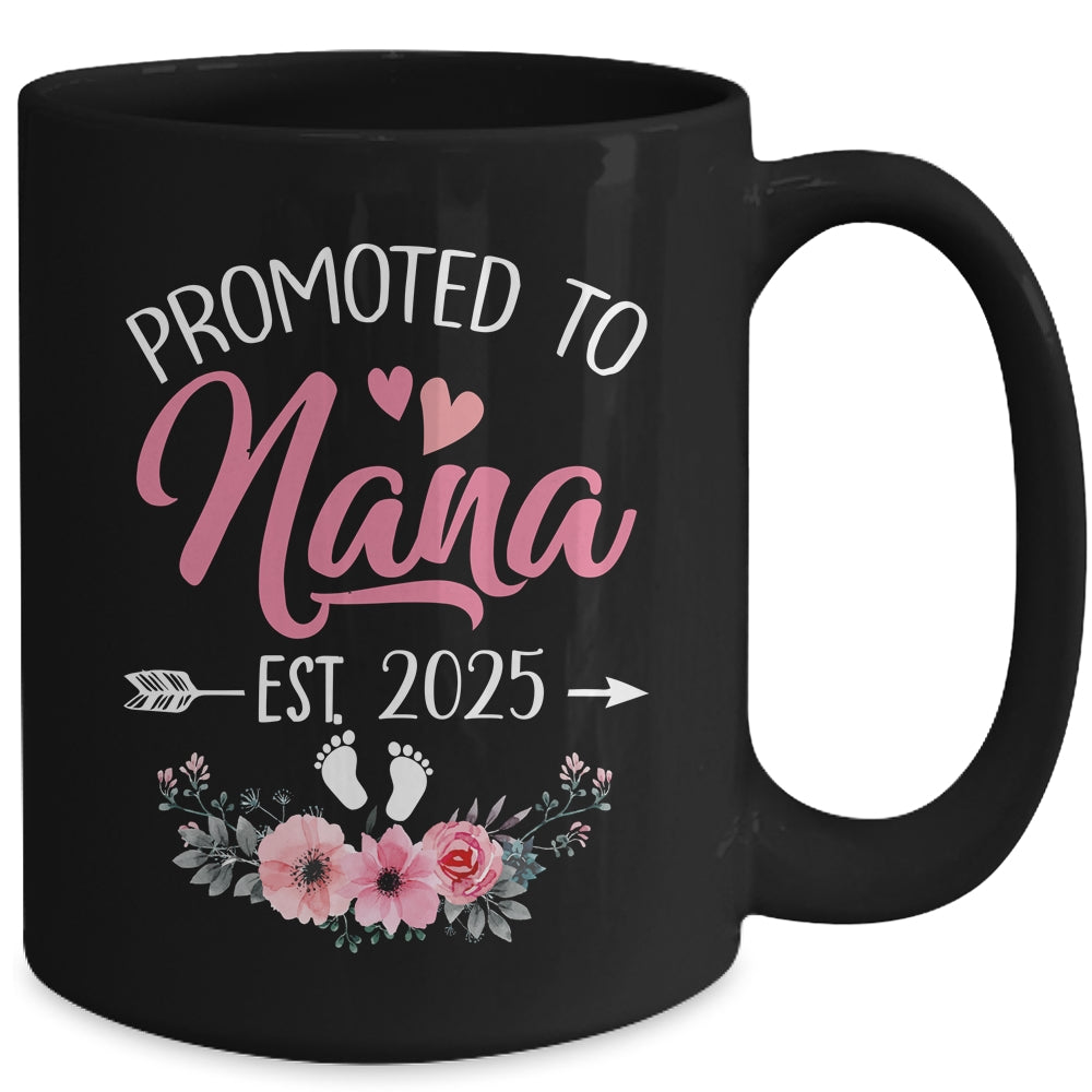 Promoted To Nana Est 2025 Mothers Day First Time Mug | siriusteestore