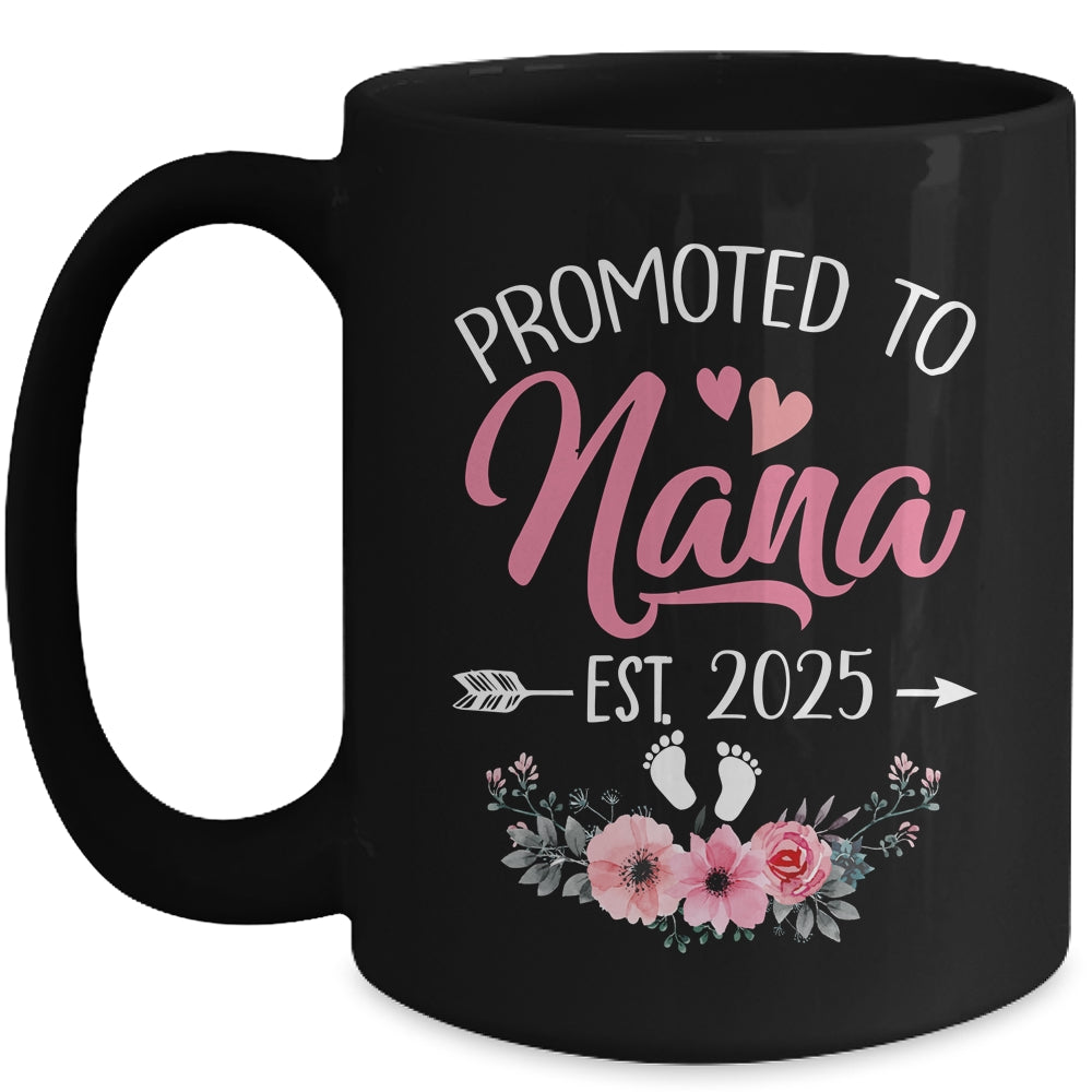 Promoted To Nana Est 2025 Mothers Day First Time Mug | siriusteestore