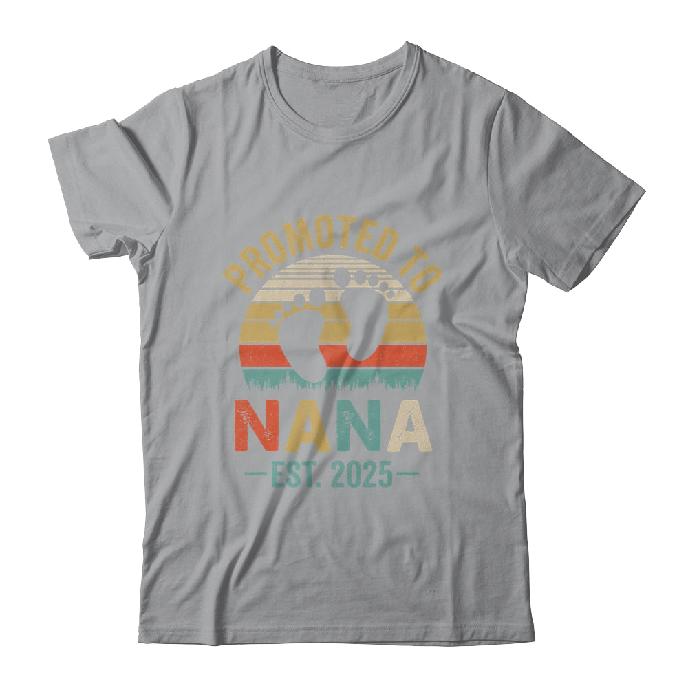 Promoted To Nana Est 2025 Mothers Day Vintage Shirt & Tank Top | siriusteestore