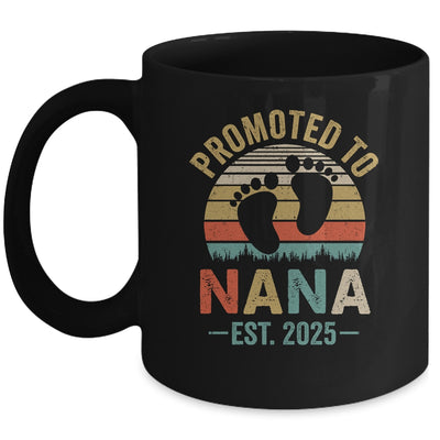 Promoted To Nana Est 2025 Mothers Day Vintage Mug | siriusteestore