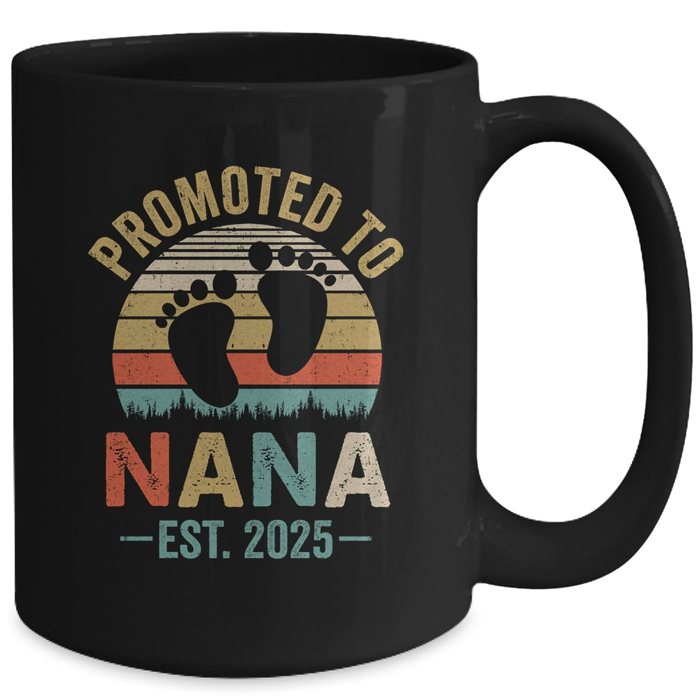 Promoted To Nana Est 2025 Mothers Day Vintage Mug | siriusteestore