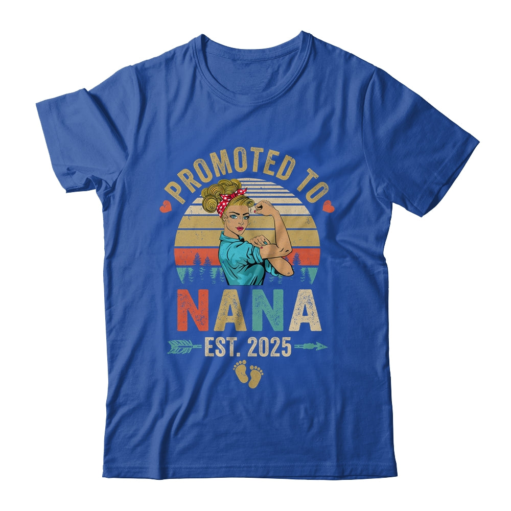 Promoted To Nana Est 2025 Retro First Time Nana Shirt & Tank Top | siriusteestore
