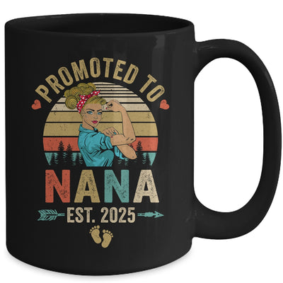 Promoted To Nana Est 2025 Retro First Time Nana Mug | siriusteestore