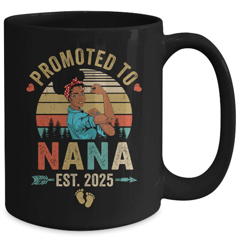 Promoted To Nana Est 2025 Vintage First Time Nana Mug | siriusteestore