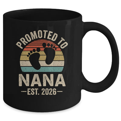 Promoted To Nana Est 2026 Mothers Day Vintage Mug | siriusteestore