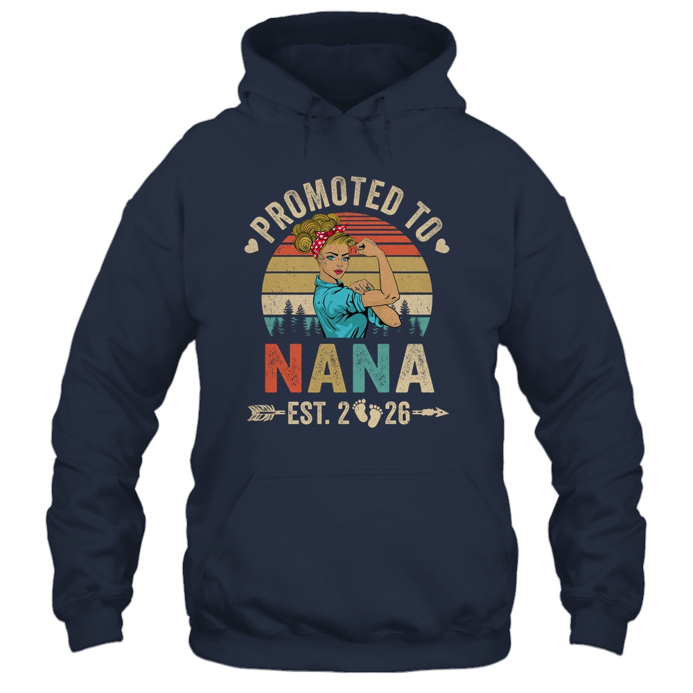 Promoted To Nana Est 2026 Retro First Time Nana Shirt & Tank Top | siriusteestore