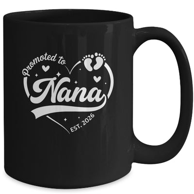 Promoted To Nana Est 2026 Soon To Be New Grandmom Heart Mug | siriusteestore