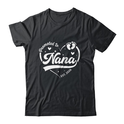 Promoted To Nana Est 2026 Soon To Be New Grandmom Heart Shirt & Tank Top | siriusteestore