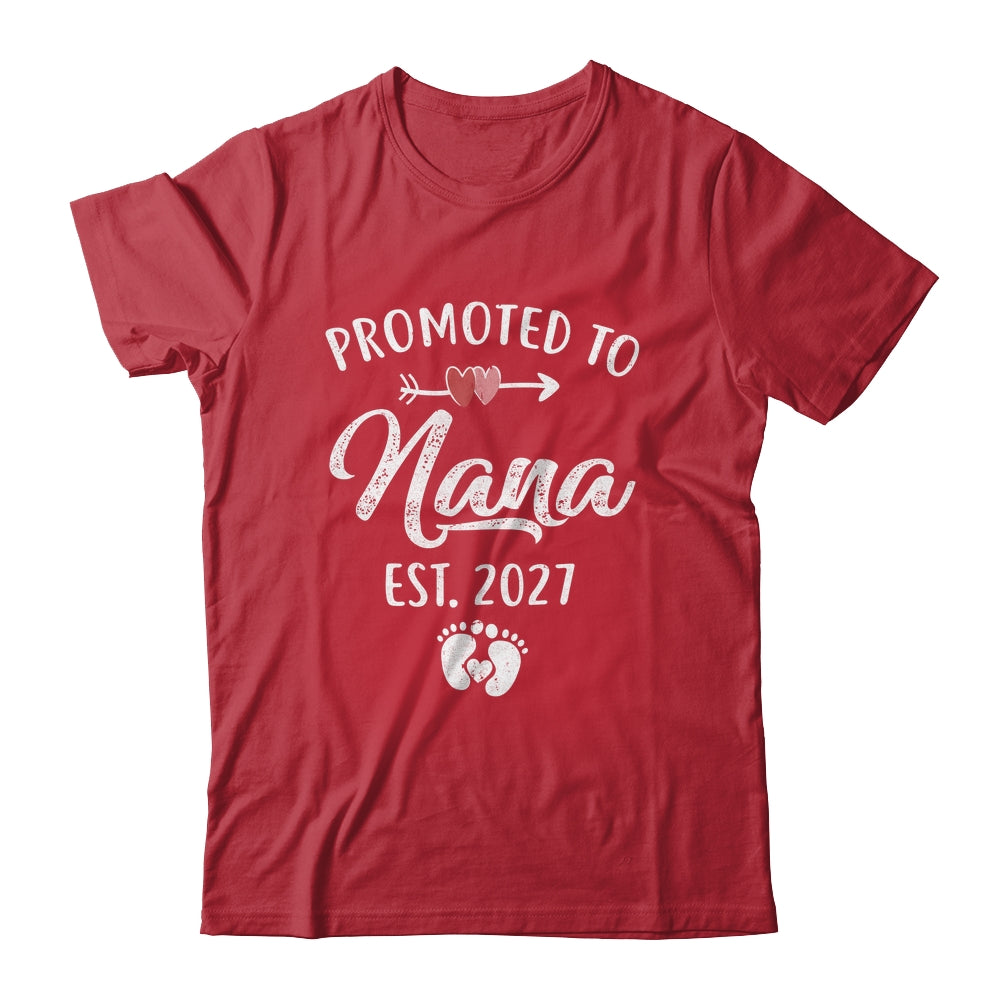 Promoted To Nana Est 2027 Funny First Time Mothers Day Shirt & Hoodie | siriusteestore