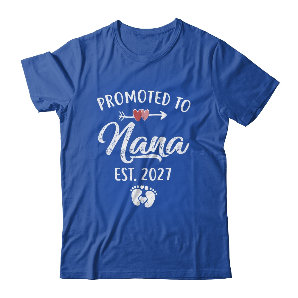Promoted To Nana Est 2027 Funny First Time Mothers Day Shirt & Hoodie | siriusteestore