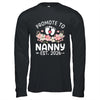 Promoted To Nanny 2026 First Time Floral New Nanny Shirt & Hoodie | siriusteestore