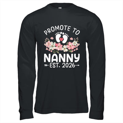 Promoted To Nanny 2026 First Time Floral New Nanny Shirt & Hoodie | siriusteestore