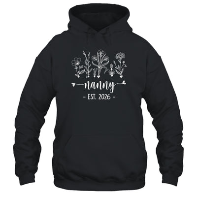 Promoted To Nanny 2026 Pregnancy Announcement Floral Shirt & Hoodie | siriusteestore