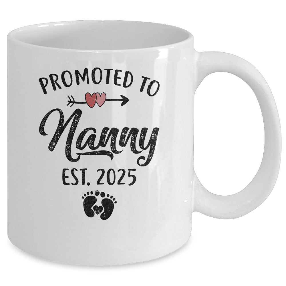Promoted To Nanny Est 2025 First Time Mothers Day Mug | siriusteestore