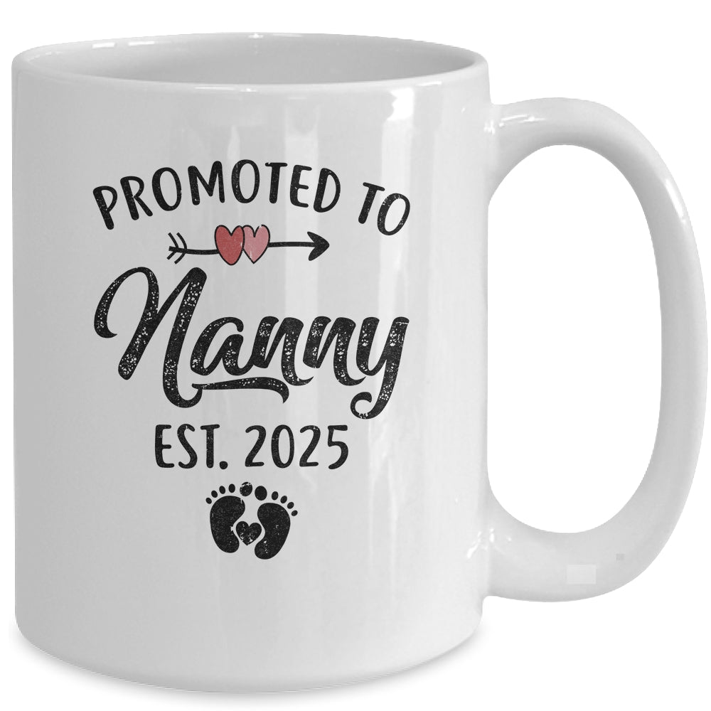 Promoted To Nanny Est 2025 First Time Mothers Day Mug | siriusteestore