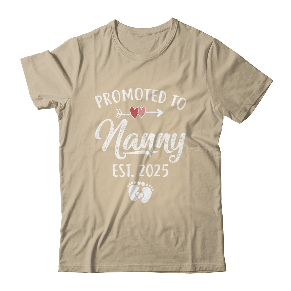 Promoted To Nanny Est 2025 Funny First Time Mothers Day Shirt & Tank Top | siriusteestore
