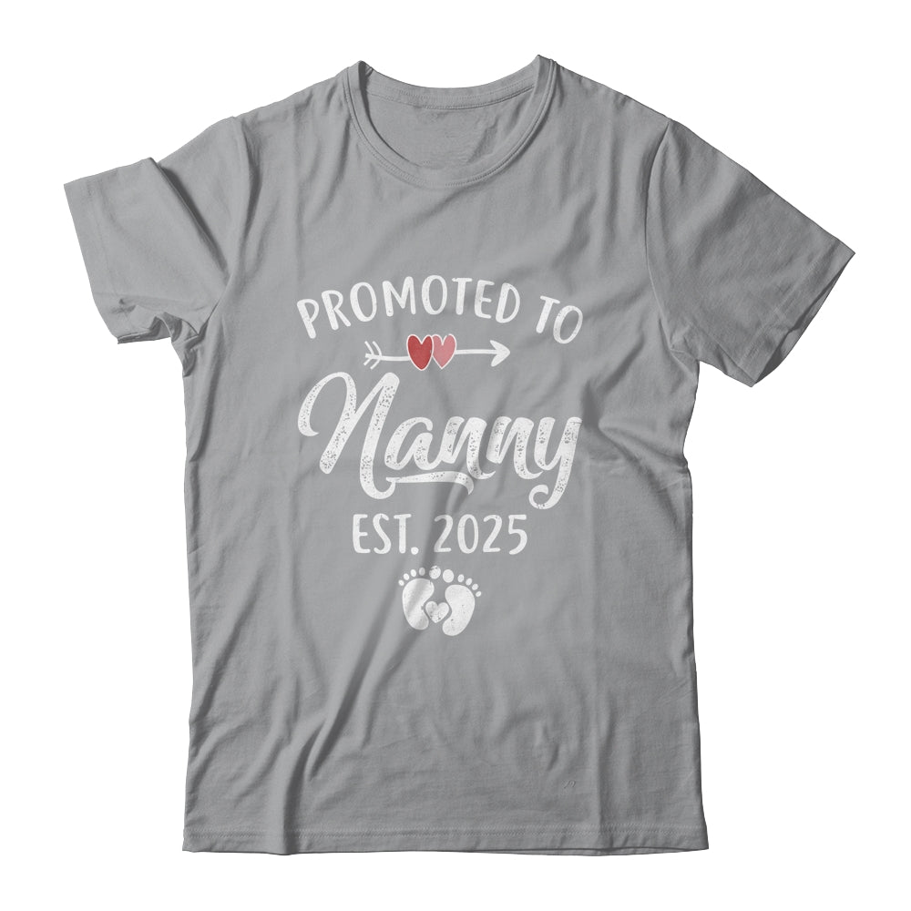 Promoted To Nanny Est 2025 Funny First Time Mothers Day Shirt & Tank Top | siriusteestore