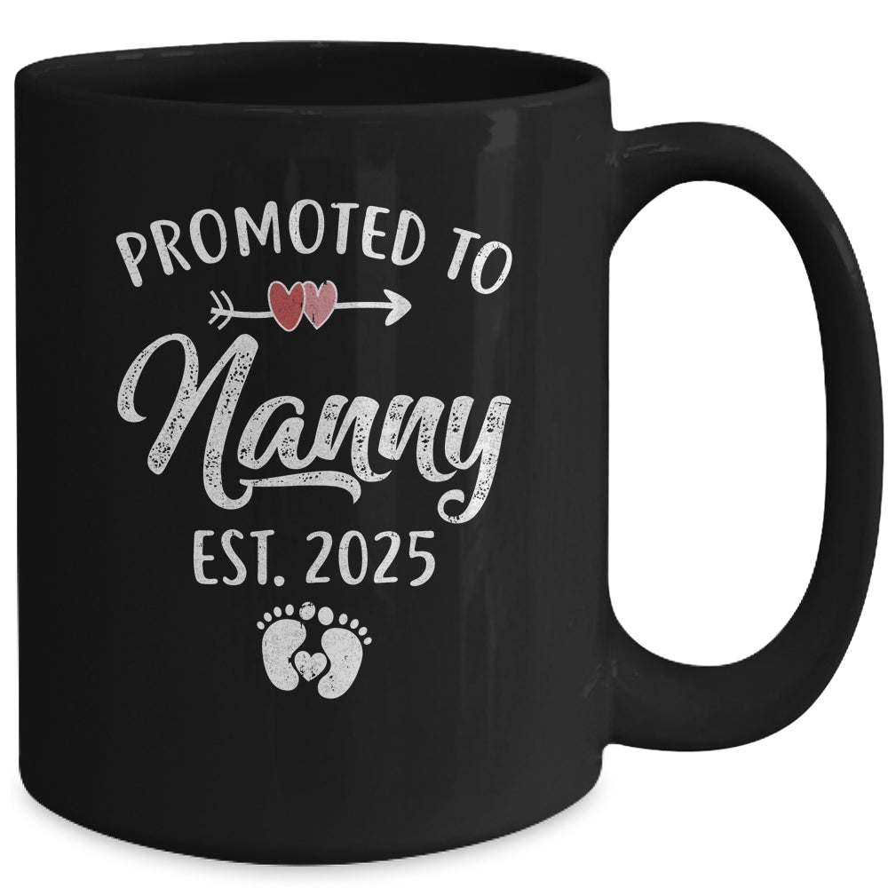 Promoted To Nanny Est 2025 Funny First Time Mothers Day Mug | siriusteestore