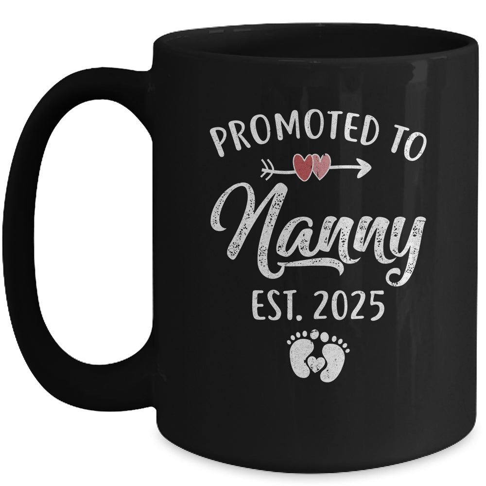 Promoted To Nanny Est 2025 Funny First Time Mothers Day Mug | siriusteestore