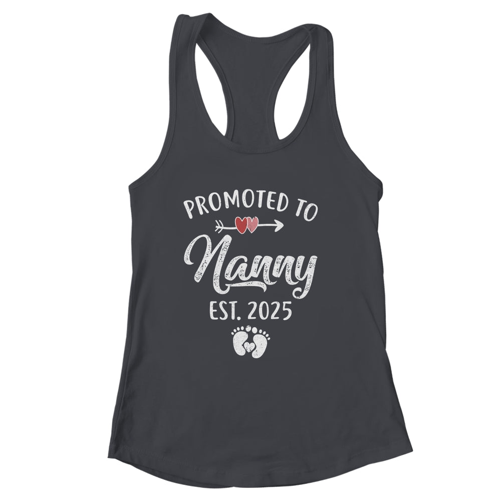 Promoted To Nanny Est 2025 Funny First Time Mothers Day Shirt & Tank Top | siriusteestore