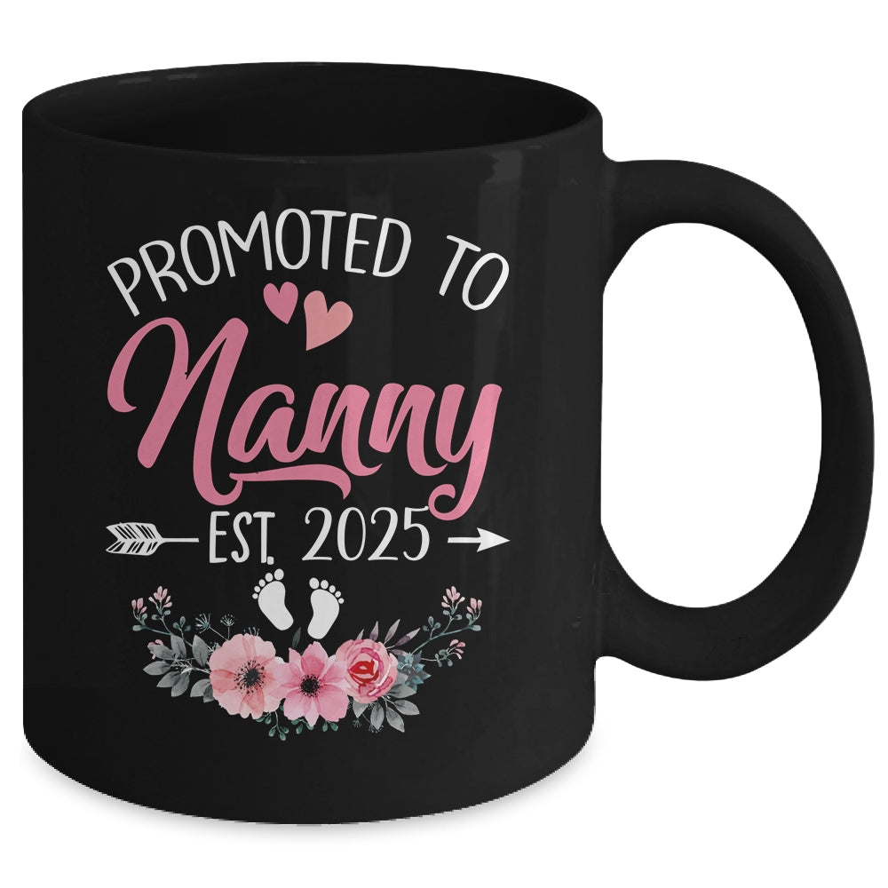 Promoted To Nanny Est 2025 Mothers Day First Time Mug | siriusteestore