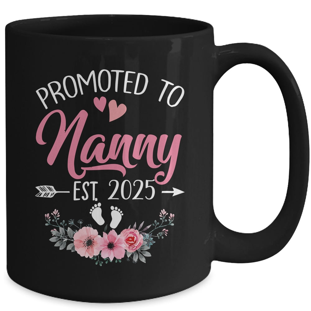 Promoted To Nanny Est 2025 Mothers Day First Time Mug | siriusteestore