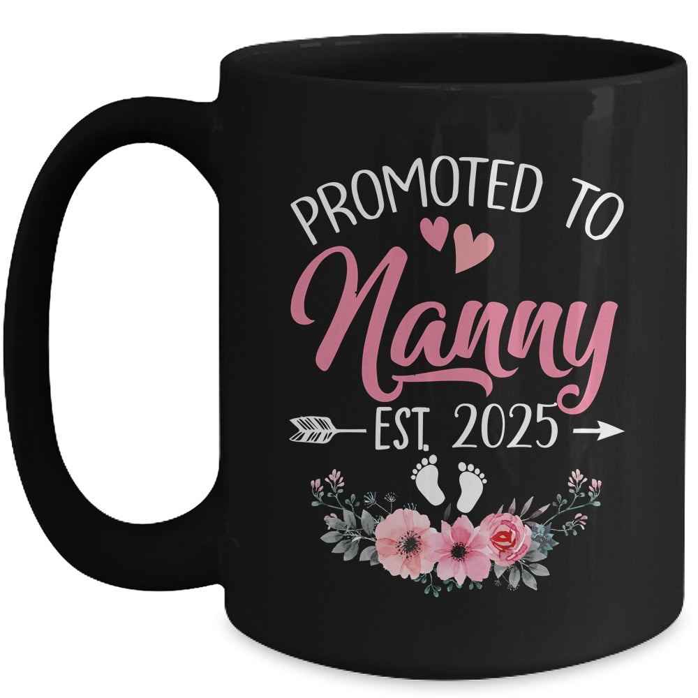 Promoted To Nanny Est 2025 Mothers Day First Time Mug | siriusteestore
