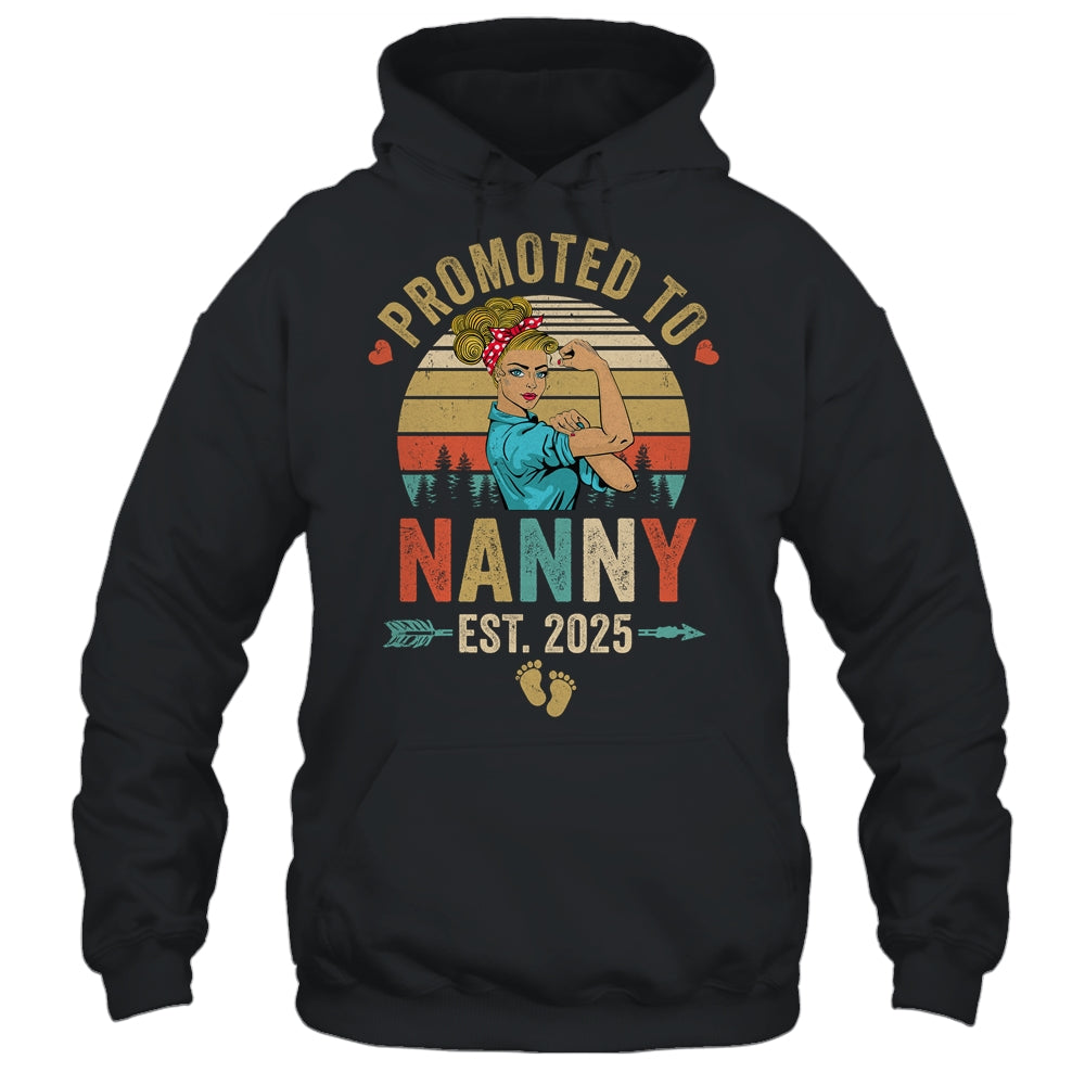 Promoted To Nanny Est 2025 Retro First Time Nanny Shirt & Tank Top | siriusteestore