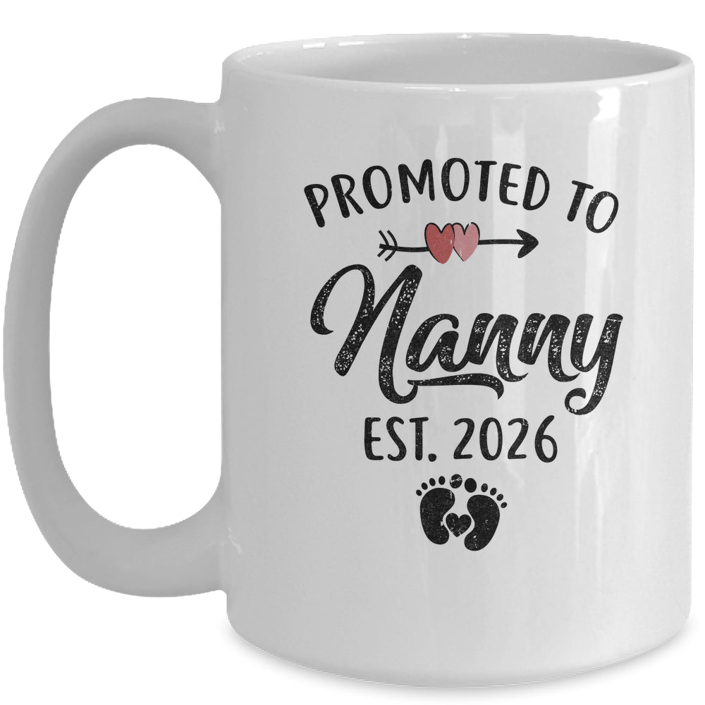 Promoted To Nanny Est 2026 First Time Mothers Day Mug | siriusteestore