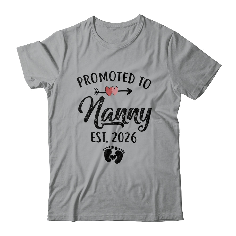 Promoted To Nanny Est 2026 First Time Mothers Day Shirt & Hoodie | siriusteestore