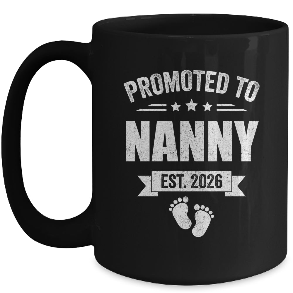 Promoted To Nanny Est 2026 Mothers Day First Time New Nanny Mug | siriusteestore