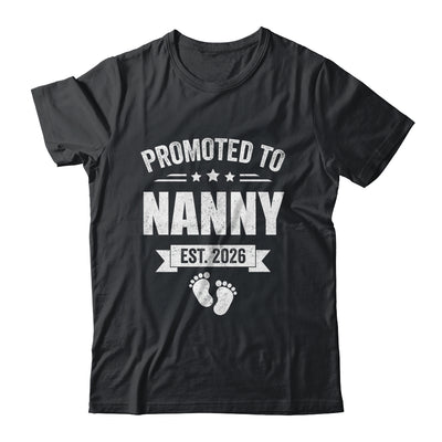 Promoted To Nanny Est 2026 Mothers Day First Time New Nanny Shirt & Hoodie | siriusteestore